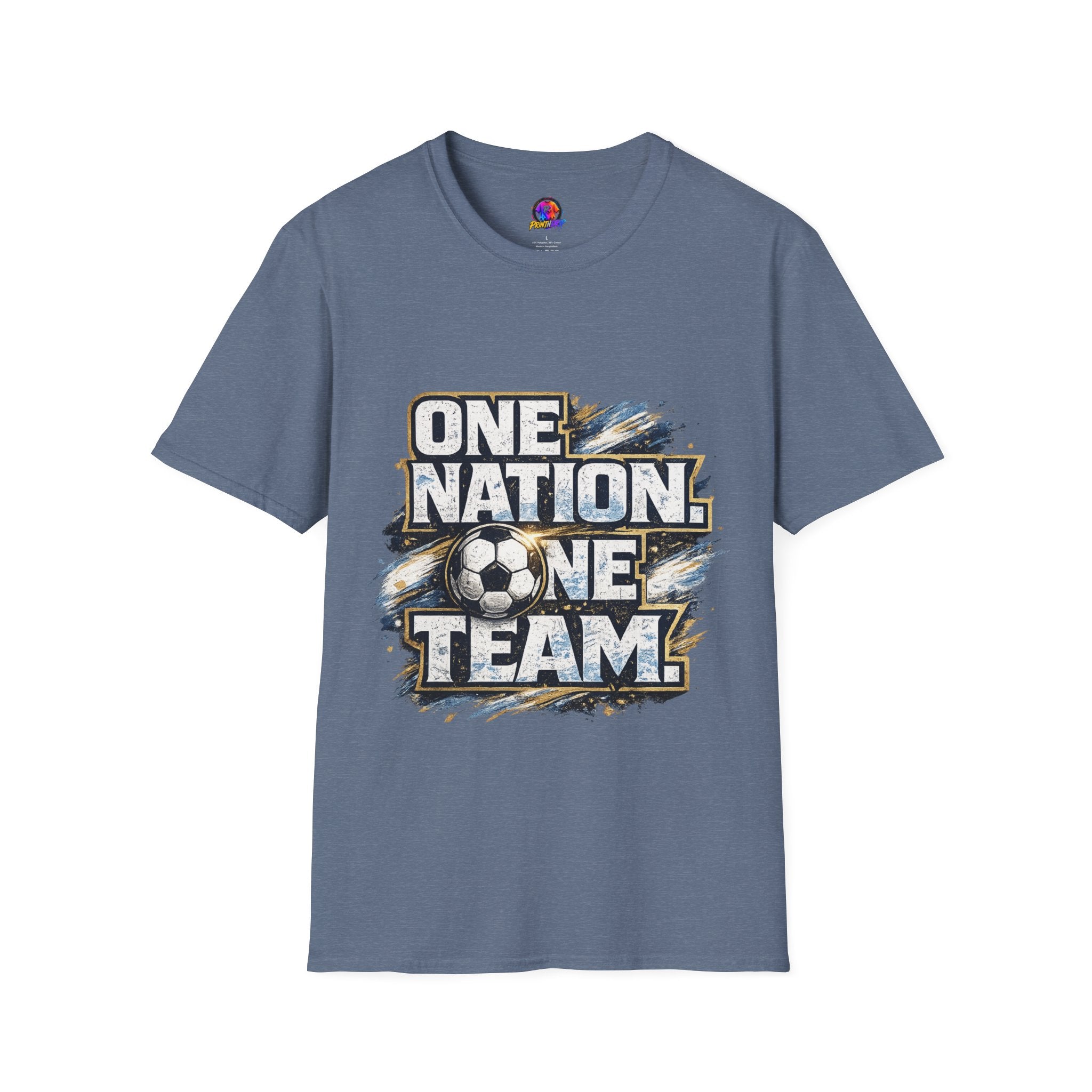 One Nation One Team Soccer T-Shirt — Supportive Fan Tee