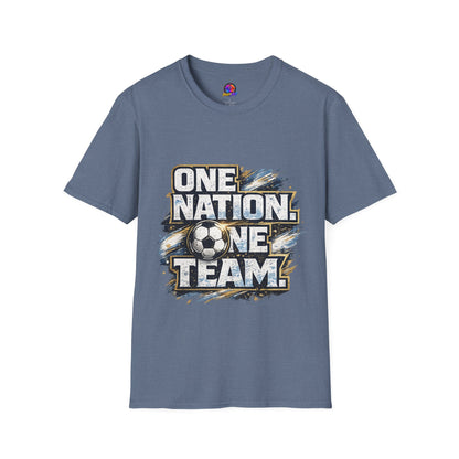 One Nation One Team Soccer T-Shirt — Supportive Fan Tee