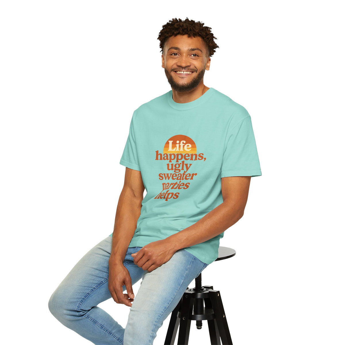 Life Happens Ugly Sweater Parties Helps T-Shirt - Trending Now - October 2026
