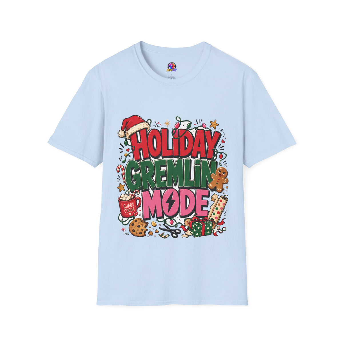 Holiday Gremlin Mode T-Shirt — Christmas Cute Festive Graphic Tee