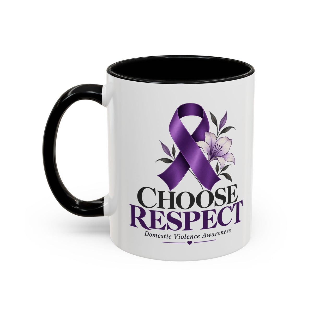 Choose Respect - Domestic Violence Awareness Coffee Mug (Accent, 11/15oz)