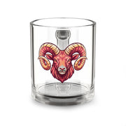 Aries Ram Glass Mug — 10oz Zodiac Coffee & Tea Cup
