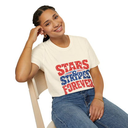 USA Stars & Stripes Forever T-Shirt — Patriotic Red White Blue Graphic Tee