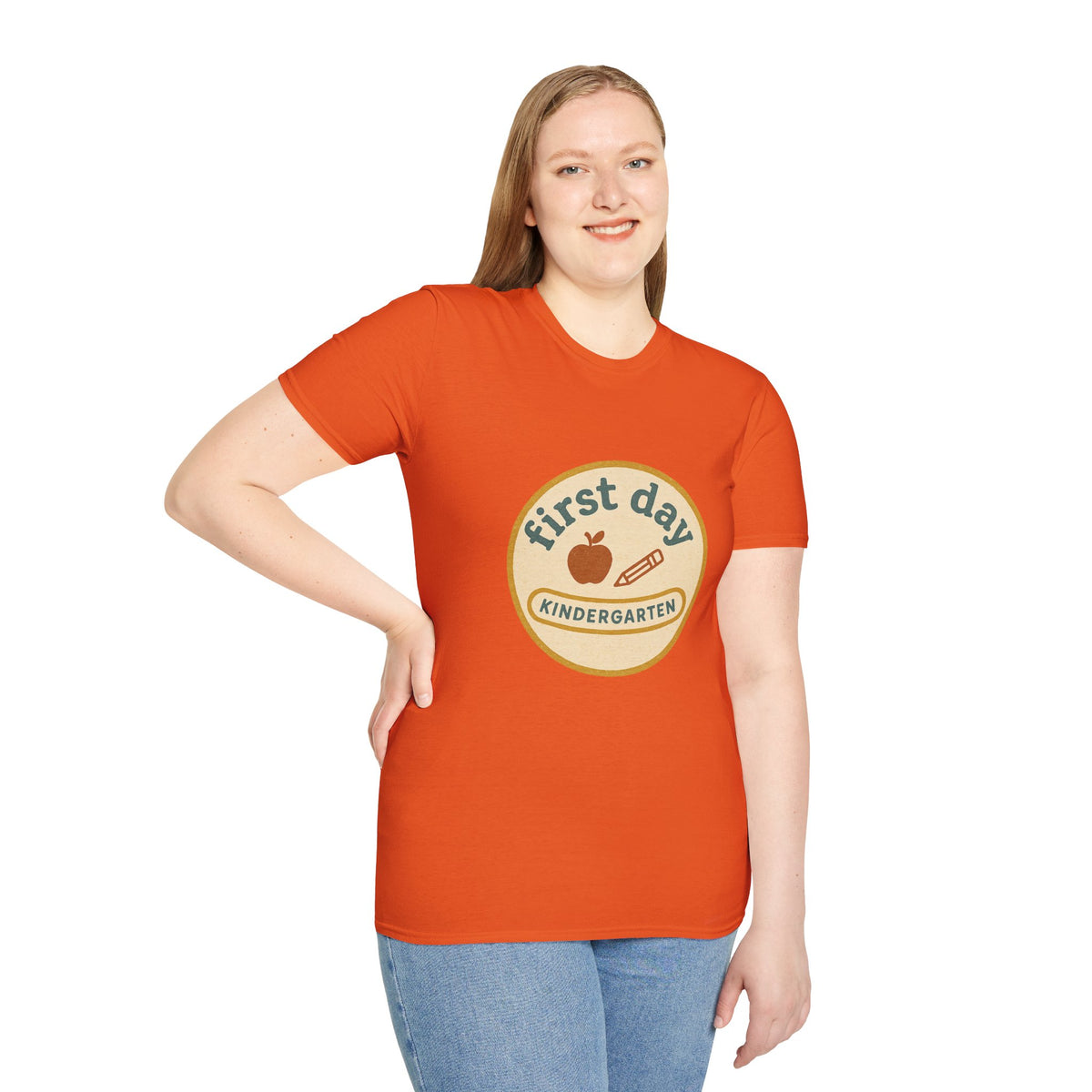 First Day Kindergarten Badge T-Shirt — Cute Back-to-School Tee for Teachers & Parents - Trending Now - August 2026
