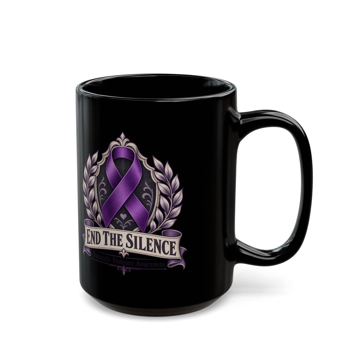 End the Silence Purple Domestic Violence Awareness Ribbon Mug