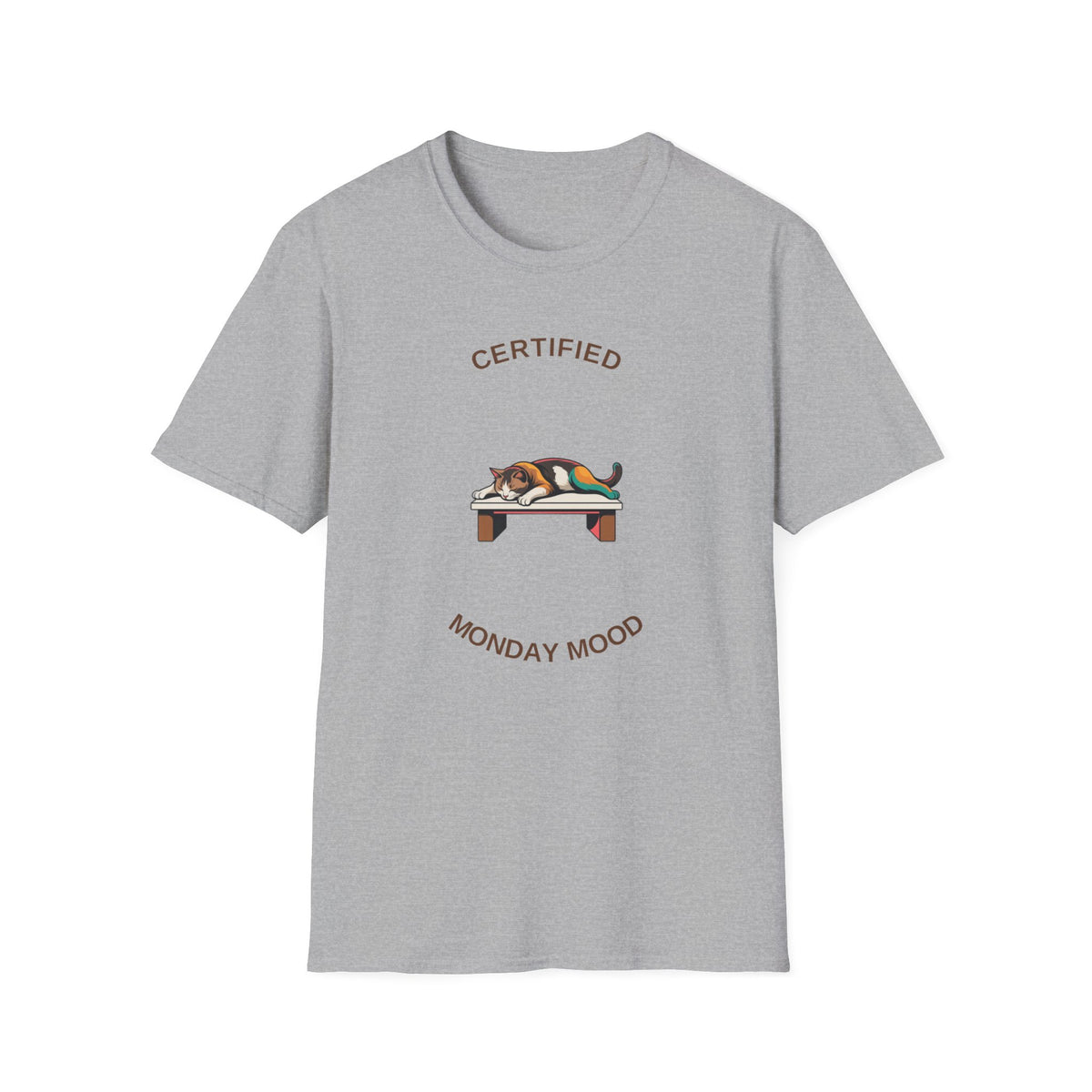 Certified Monday Mood T-Shirt — Cute Sleeping Cat Graphic Tee - Trending Now - August 2026