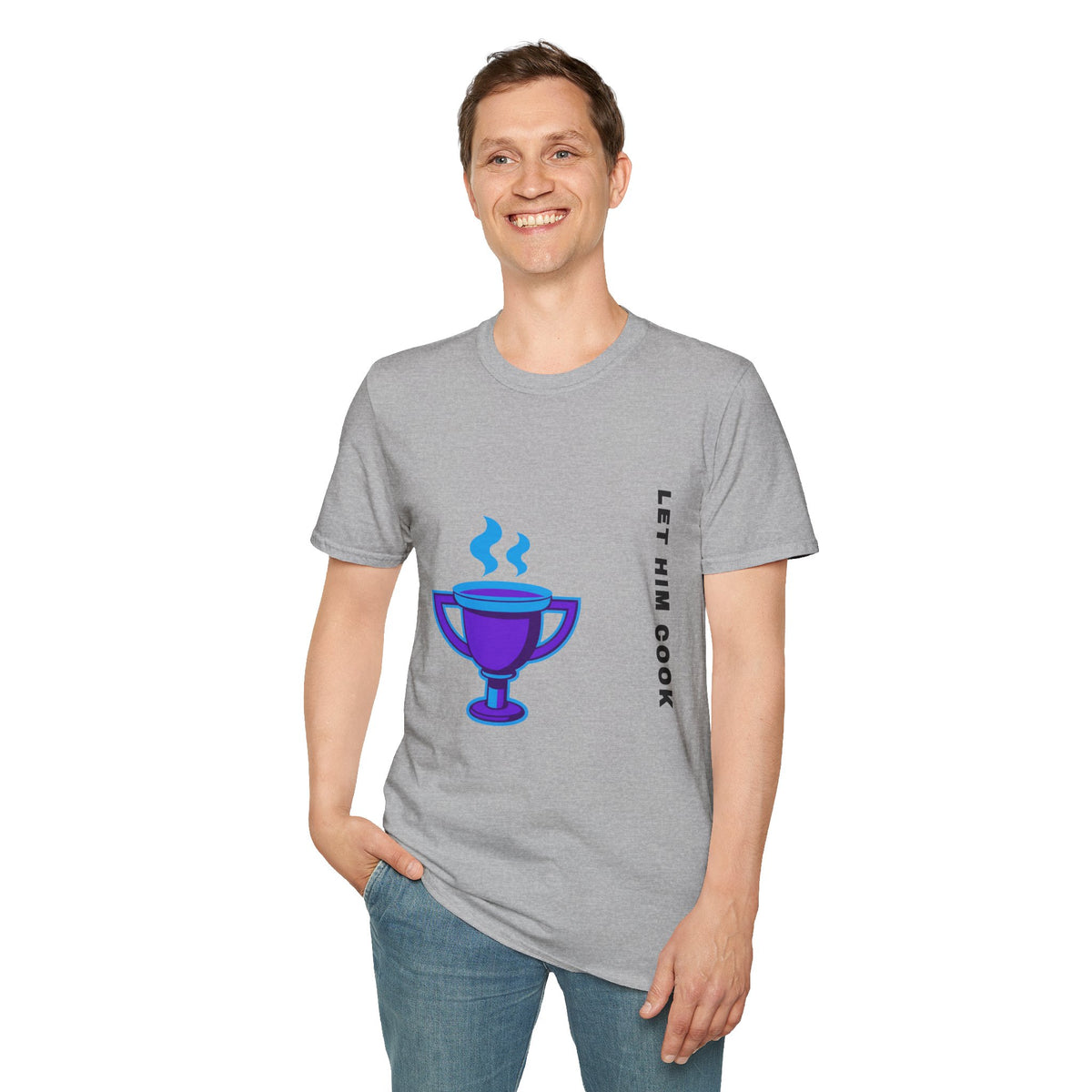 Trophy Mug T‑Shirt — "Let Him Cook" Funny Chef Pride Tee - Trending Now - September 2026