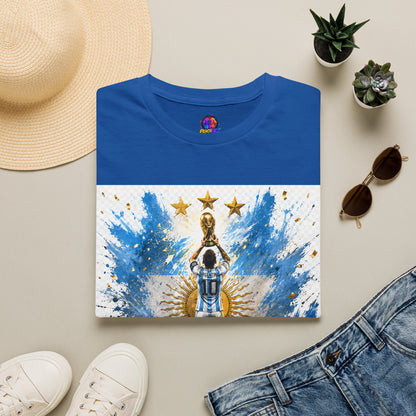 Argentina World Champions T‑Shirt — Soccer World Cup 3 Stars Tribute