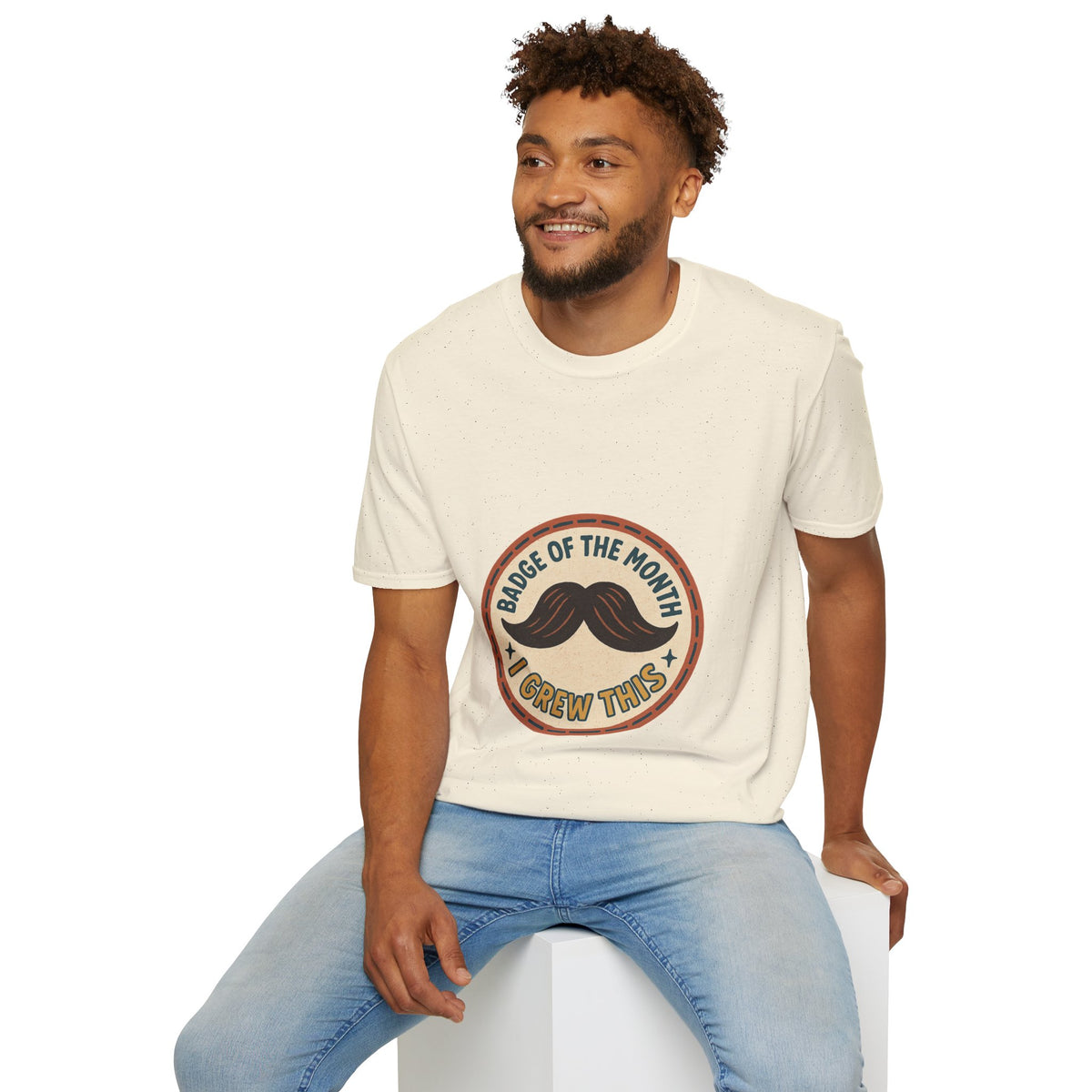 Mustache Dad T-Shirt - "King of the Mustache" Retro Badge Design - Trending Now - October 2026