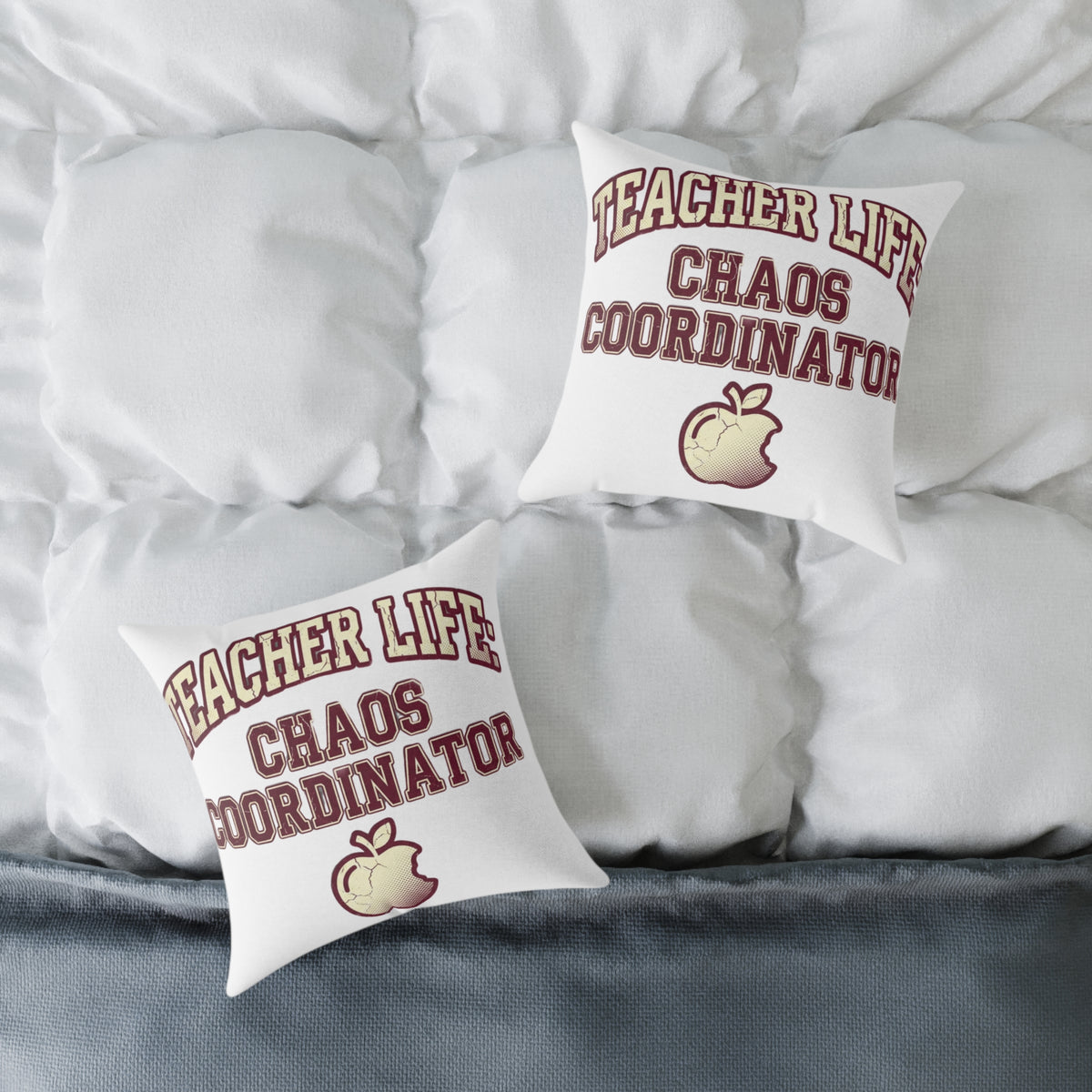 Funny Teacher Life Chaos Coordinator Square Pillow