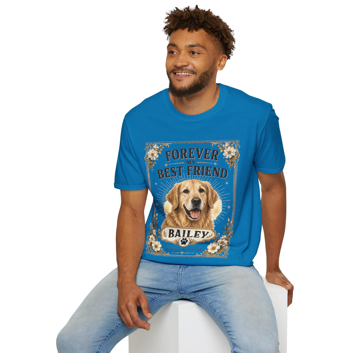 Forever My Best Friend Dog T-Shirt — Personalized Golden Retriever Tribute