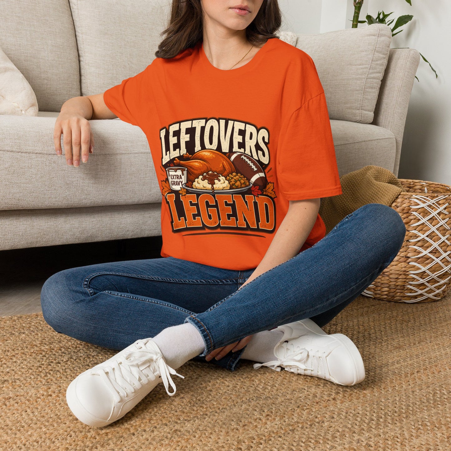 Leftovers Legend T-Shirt — Thanksgiving Football Turkey Graphic Tee
