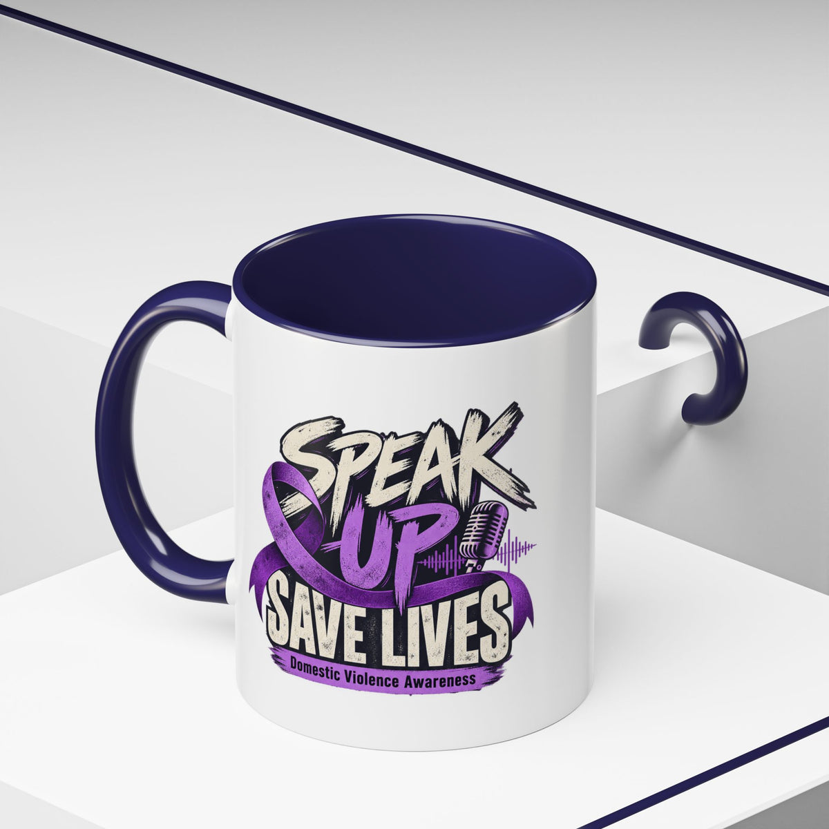Speak Up Save Lives Domestic Violence Awareness Coffee Mug