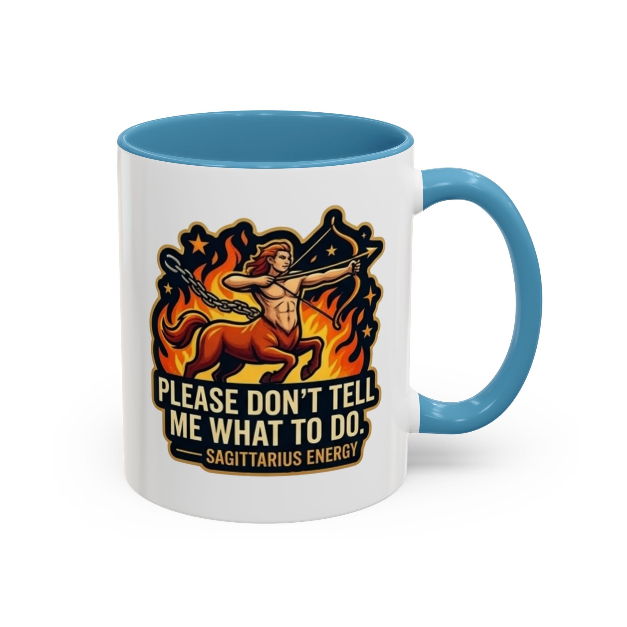 Sagittarius Coffee Mug — "Please Don't Tell Me What To Do" Zodiac Accent Mug (11/15oz)