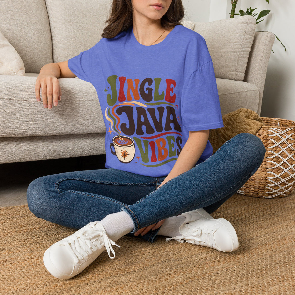 Retro "Jingle Java Vibes" T-Shirt