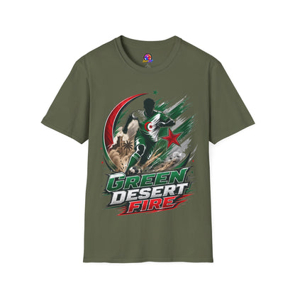 Algeria Football Fan Tee — "Green Desert Fire" Soccer Shirt