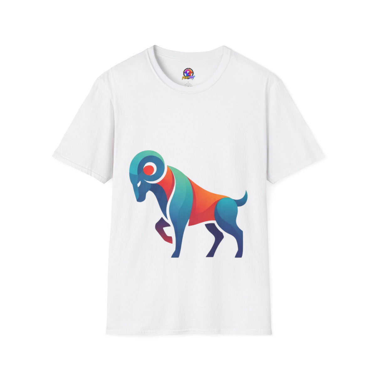 Ram Graphic T-Shirt — Colorful Geometric Sheep/Goat Art