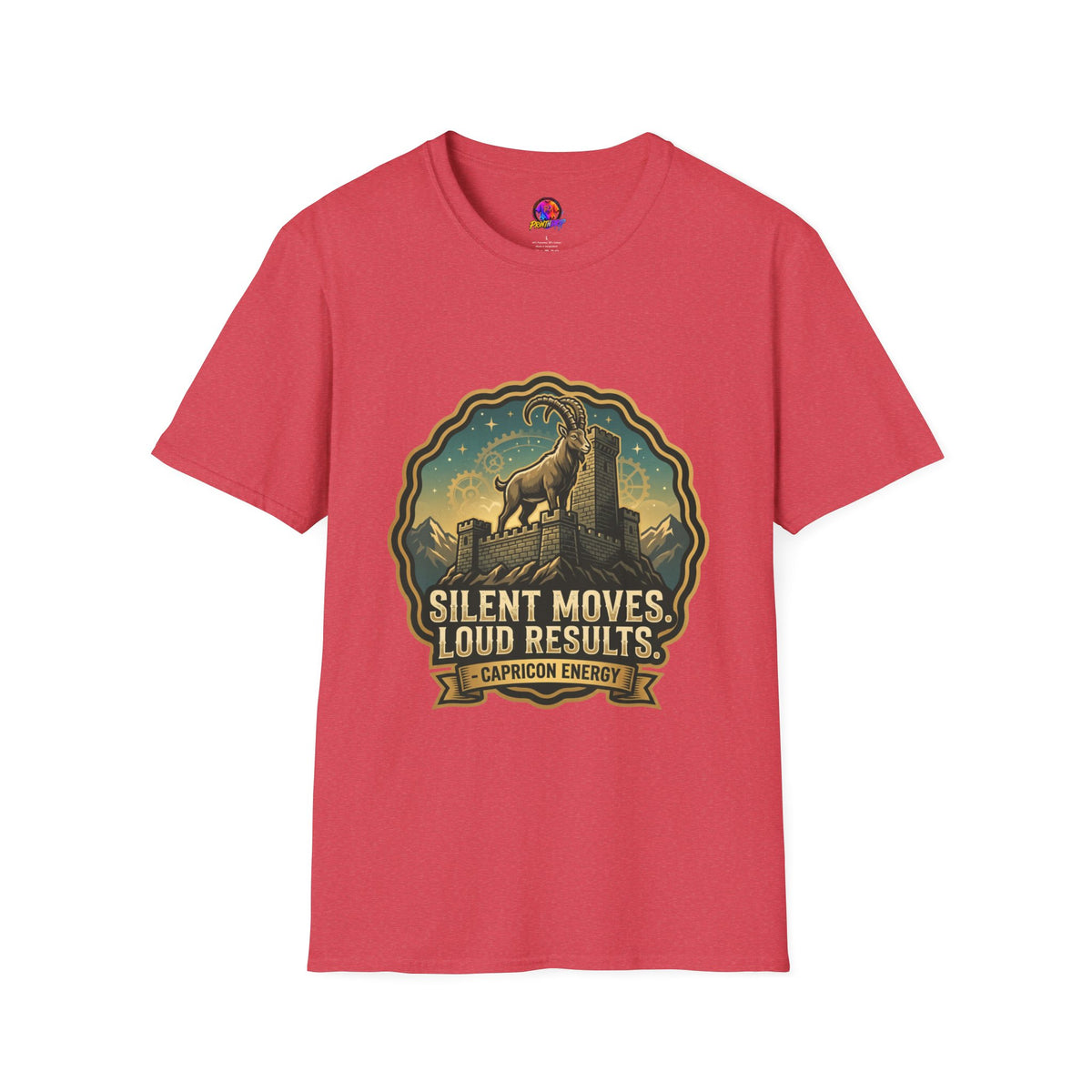 Silent Moves, Loud Results Goat Graphic Tee — Motivational Mountain Goat Shirt