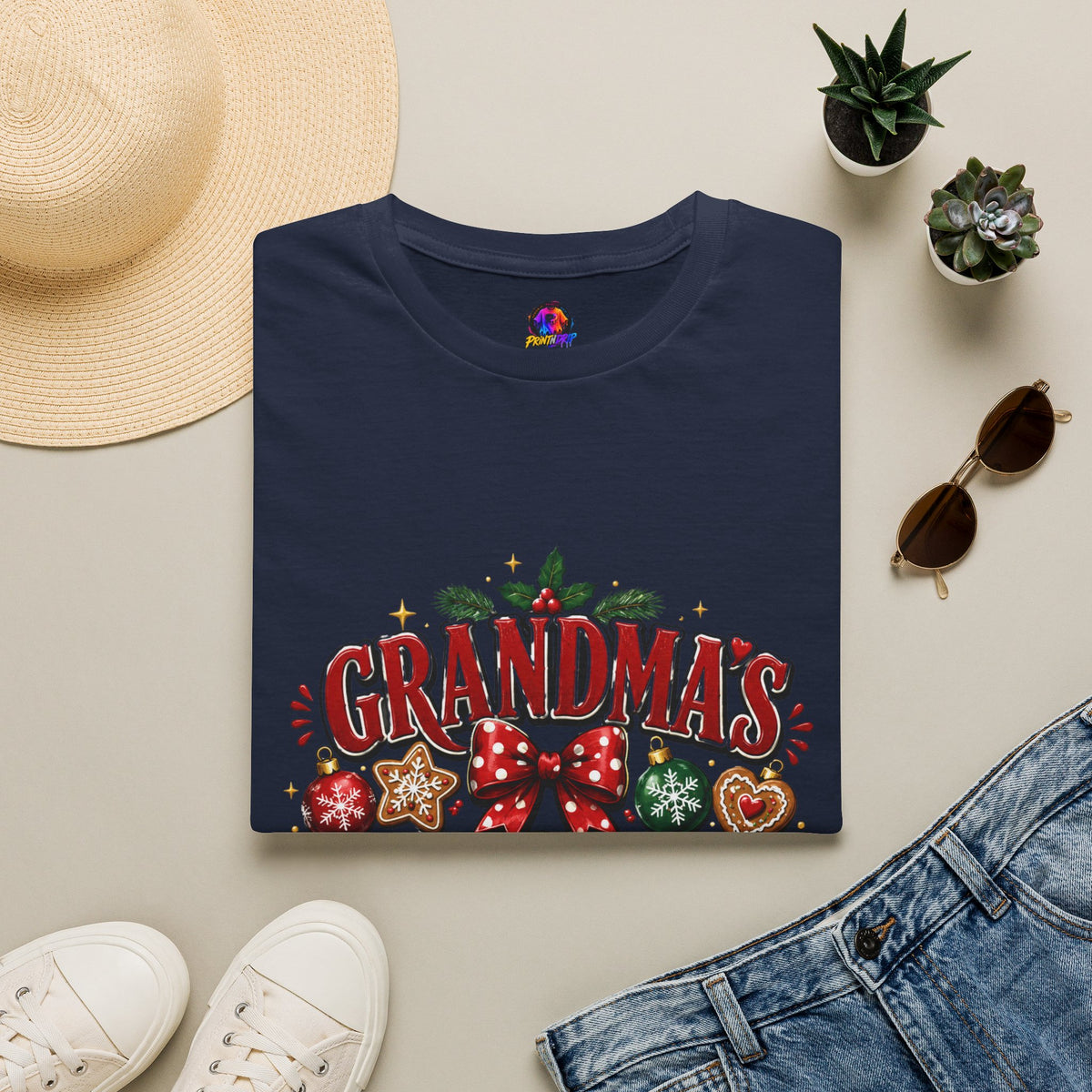T-Shirt — Grandma's Christmas Crew Holiday Tee
