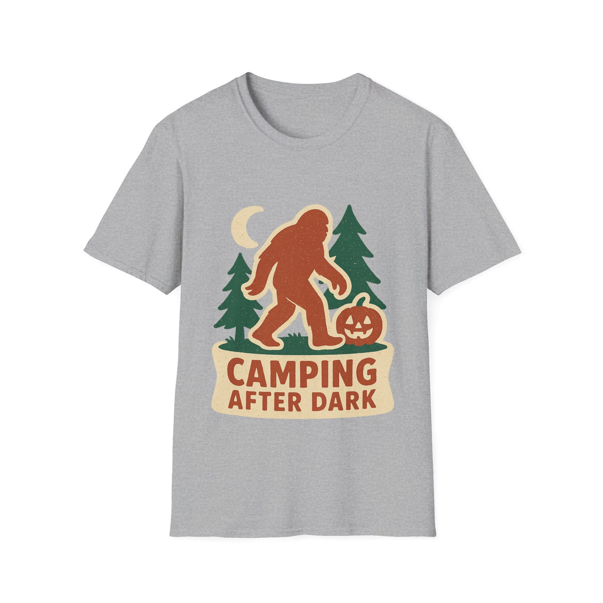 Camping After Dark T‑Shirt — Retro Bigfoot Camp Graphic Tee - Trending Now - August 2026