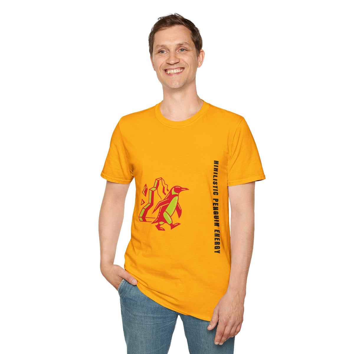 Penguin Mountains T-Shirt — Stylized Colorblock Penguin Graphic Tee - Trending Now - September 2026