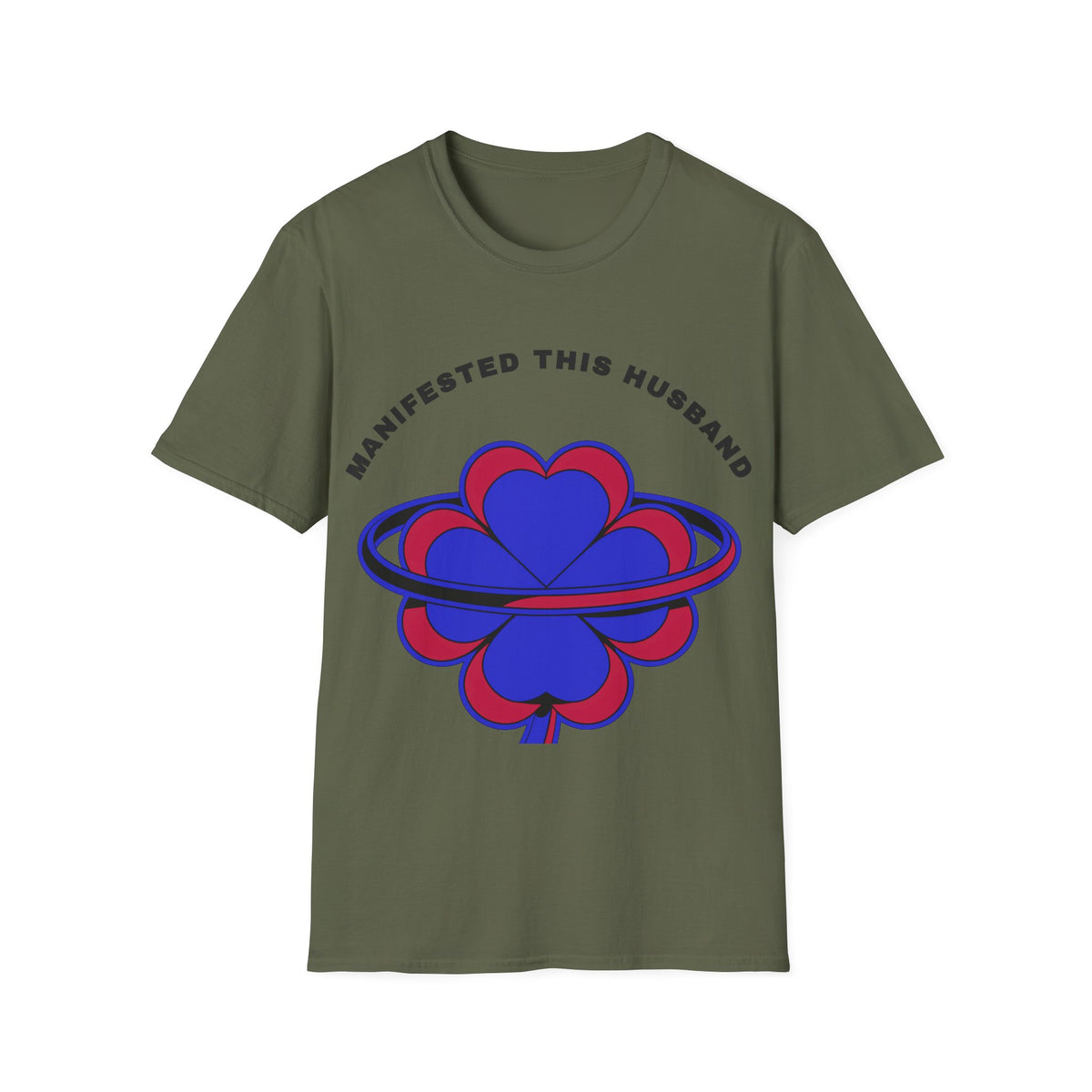 Manifested This Husband T-Shirt — Psychedelic Four-Leaf Clover Graphic Tee - Trending Now - September 2026