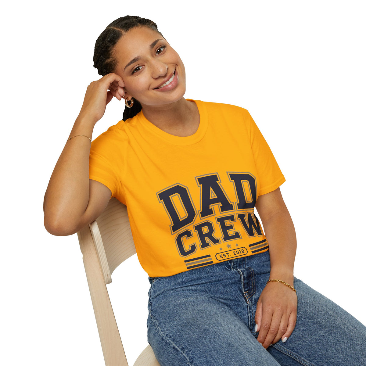 Dad Crew T-Shirt — Vintage Collegiate "DAD CREW" Father's Day Tee