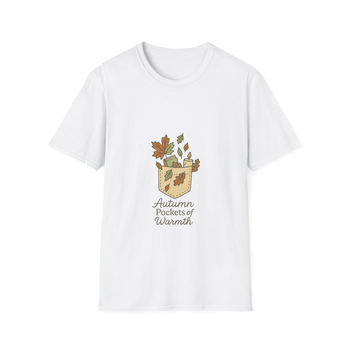 Autumn Pockets of Warmth T-Shirt — Fall Leaves Cozy Graphic Tee - Trending Now - October 2026