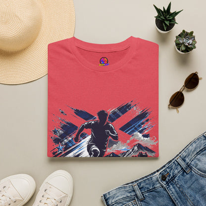 Scotland Highland Storm Soccer T-Shirt — Mountain Soccer Player Graphic Tee