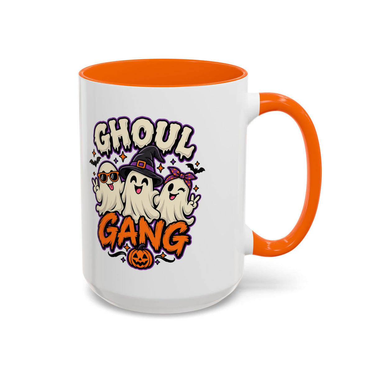 Ghoul Gang Coffee Mug — Cute Halloween Ghosts Accent Mug (11/15oz)