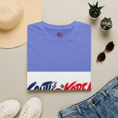 South Korea Flag Brushstroke T-Shirt — Patriotic Korean Travel Tee