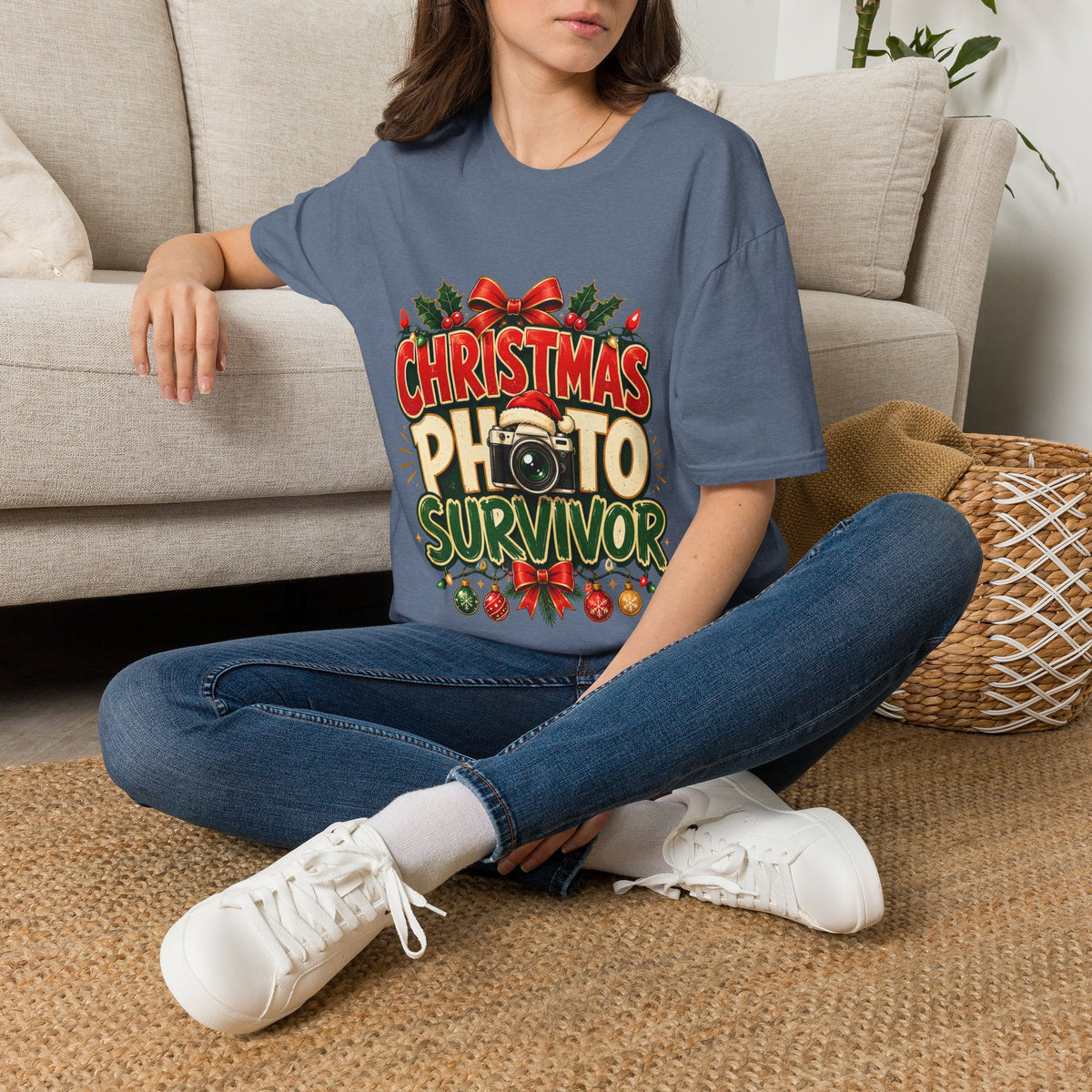 Christmas Photo Survivor T-Shirt — Funny Holiday Graphic Tee