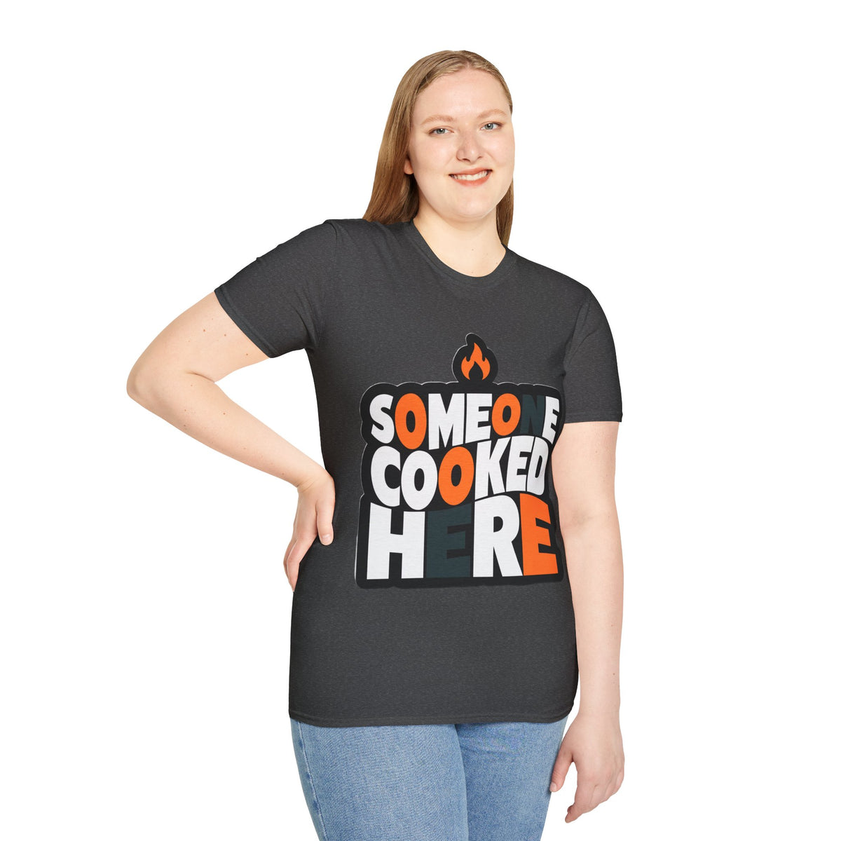 T-Shirt — "Someone Cooked Here" Funny Cooking Graphic Tee - Trending Now - August 2026