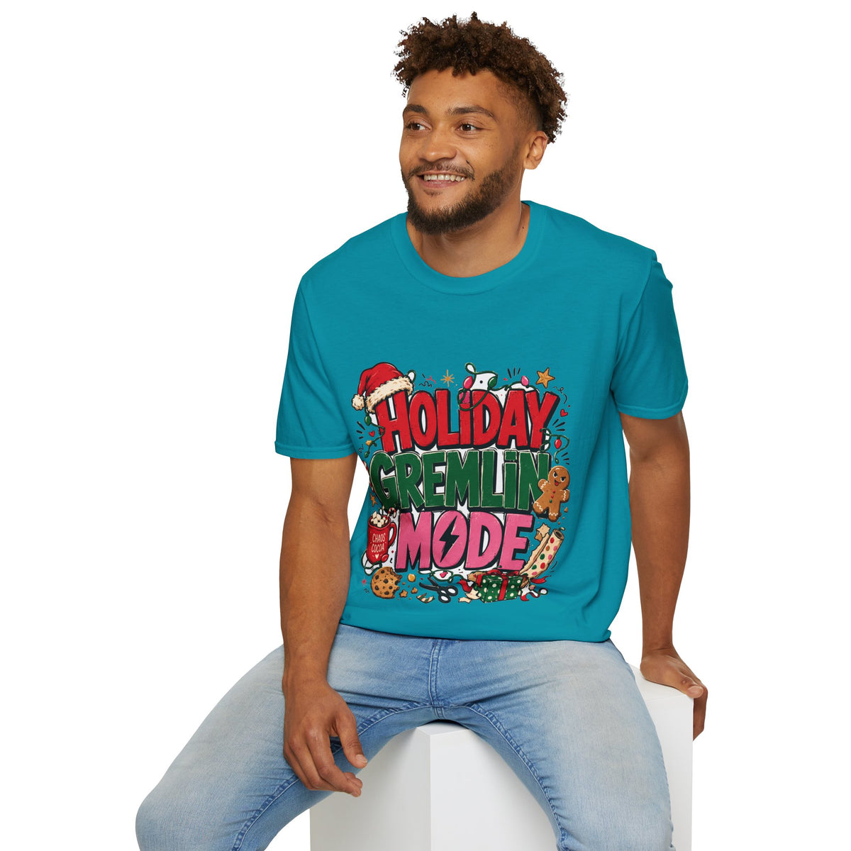 Holiday Gremlin Mode T-Shirt — Christmas Cute Festive Graphic Tee