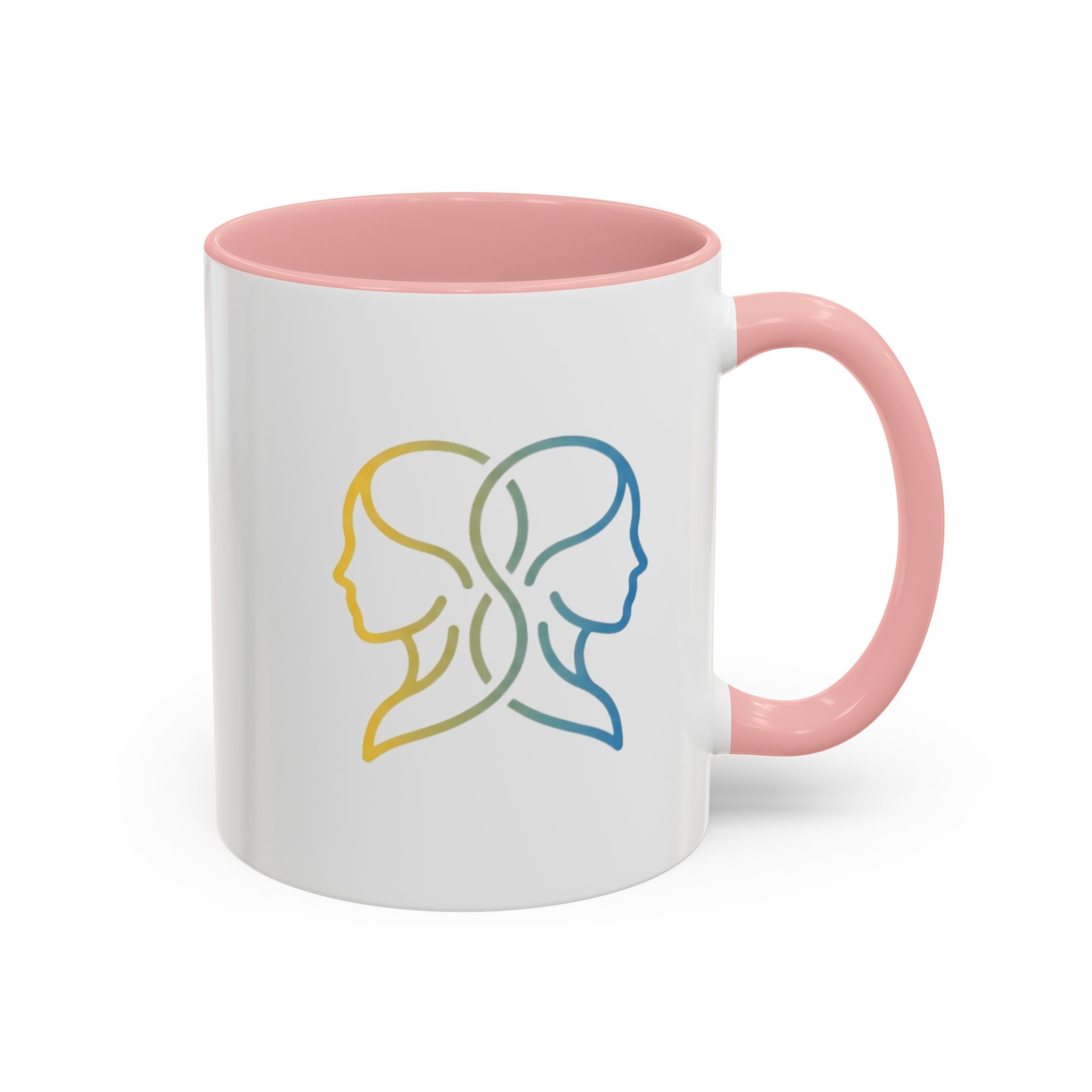Gemini Zodiac Accent Coffee Mug — Color Gradient Twins Horoscope Gift