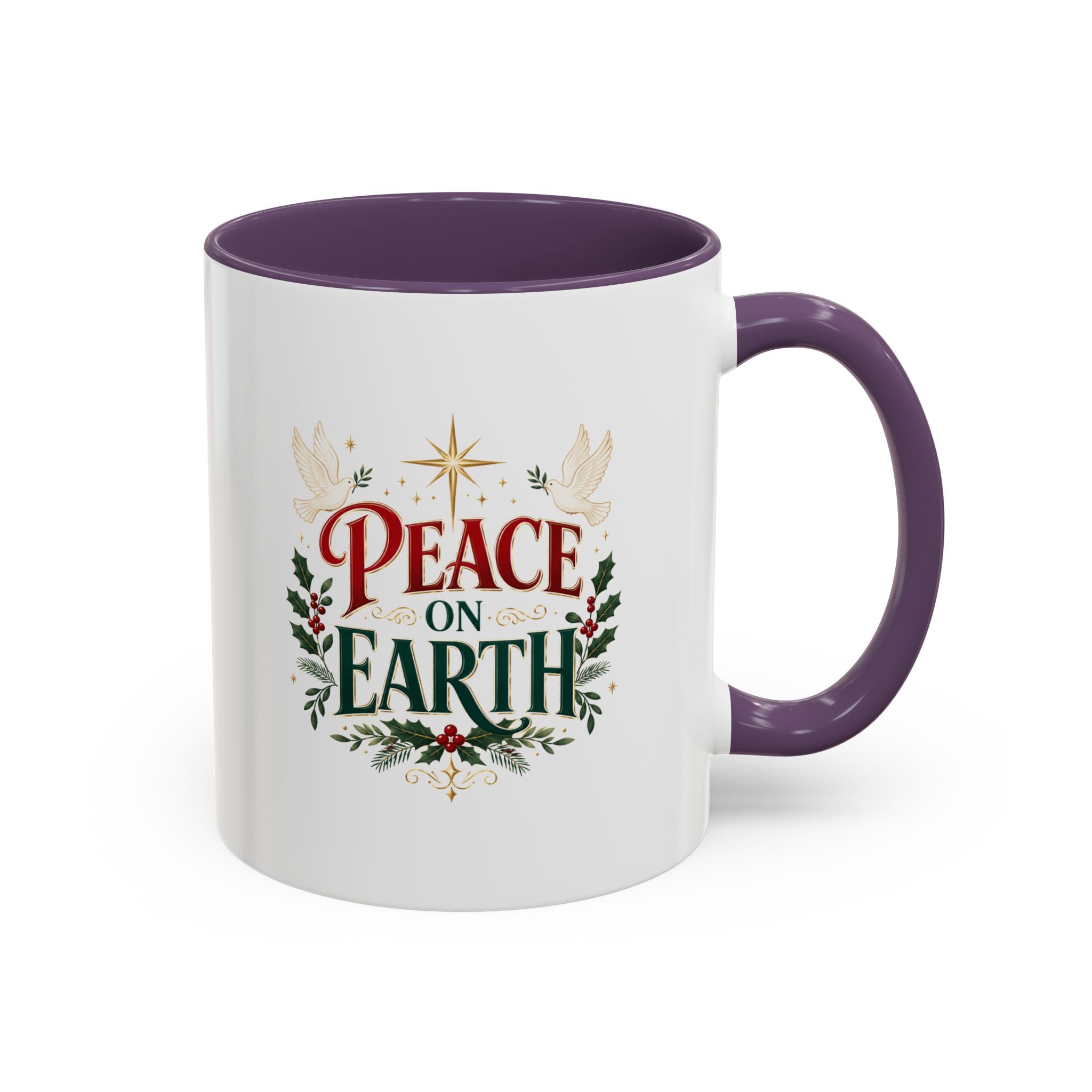 Peace on Earth Coffee Mug — Holiday Christmas Accent Mug