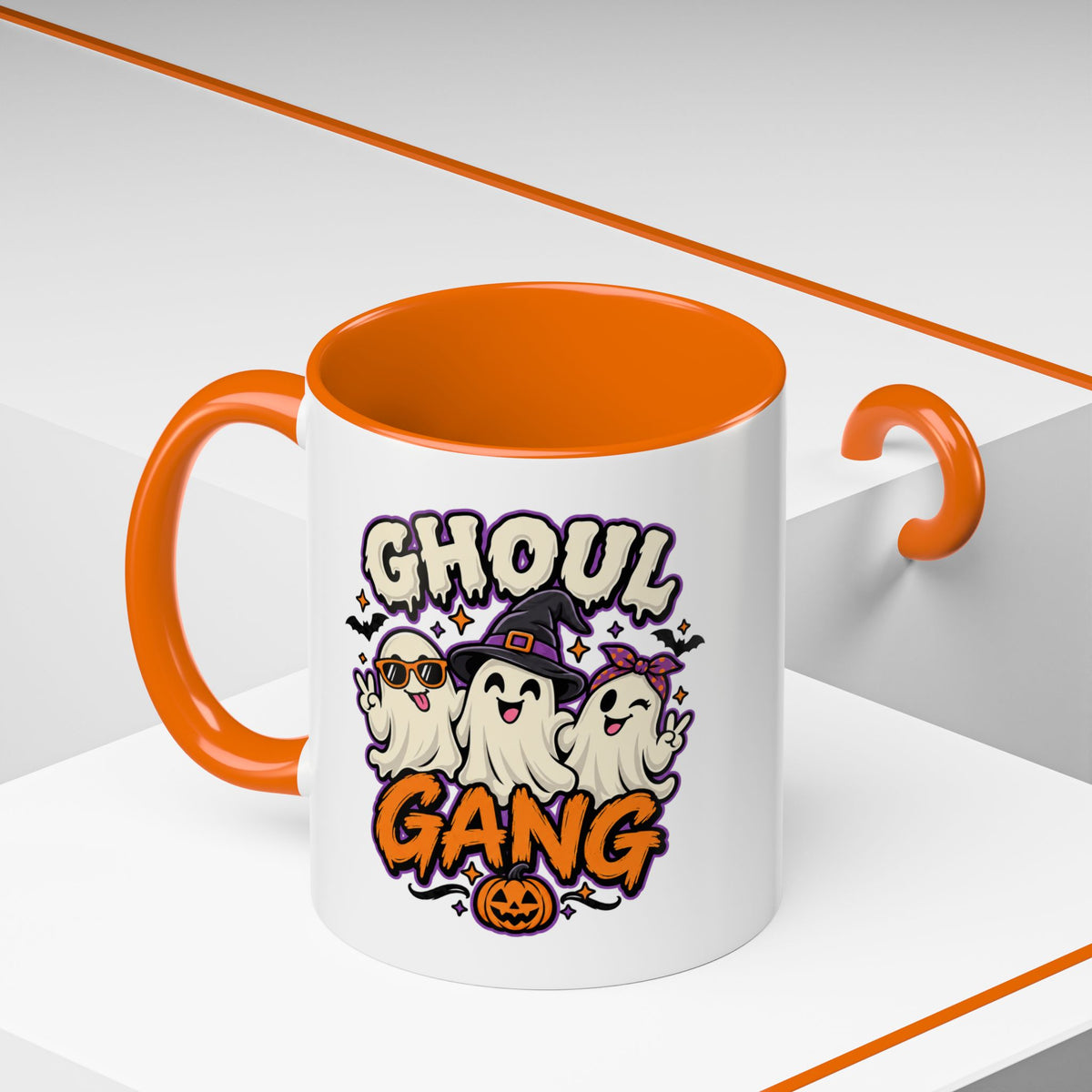 Ghoul Gang Coffee Mug — Cute Halloween Ghosts Accent Mug (11/15oz)