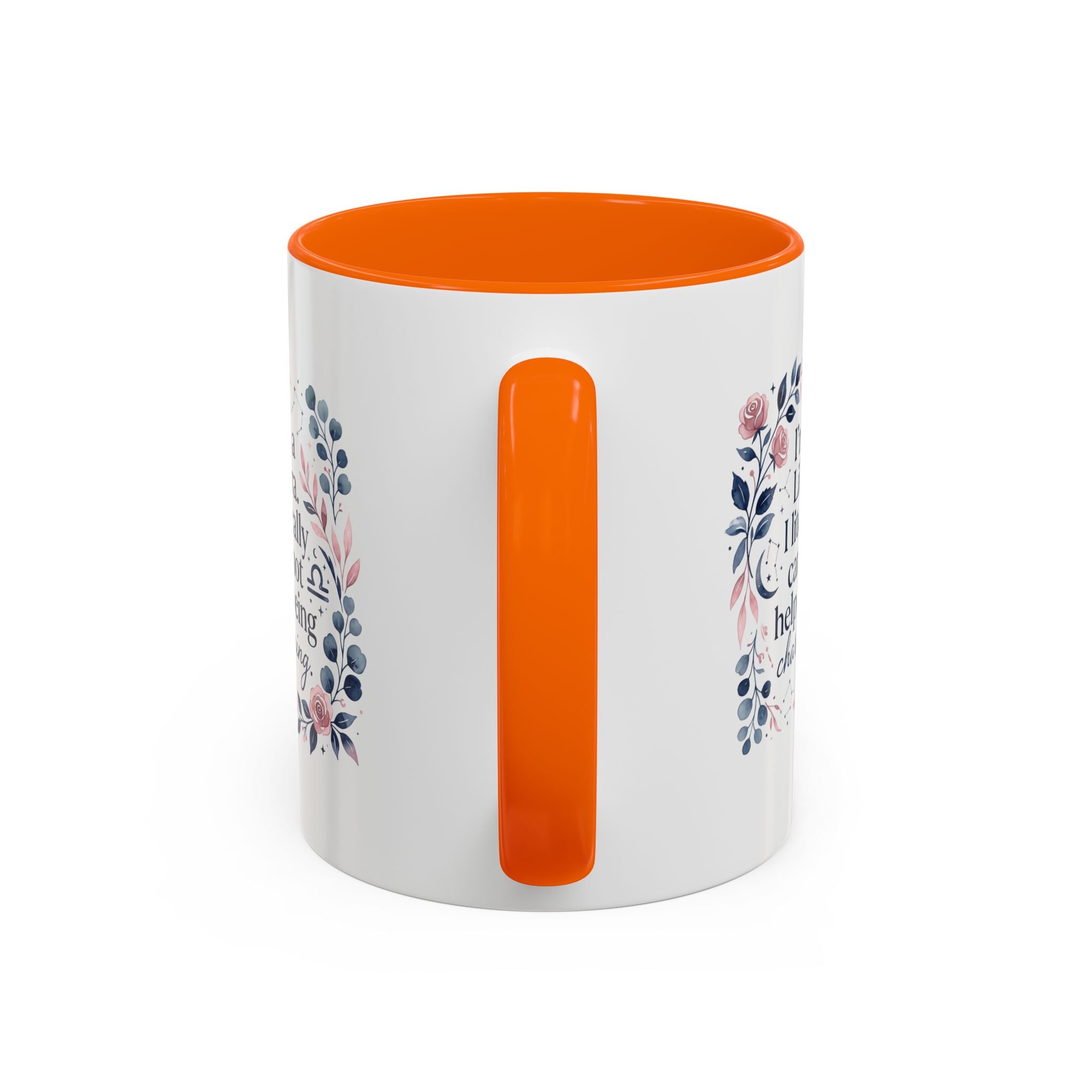 Libra Coffee Mug — "I’m a Libra. I literally cannot help being charming." Floral Accent Tea Mug