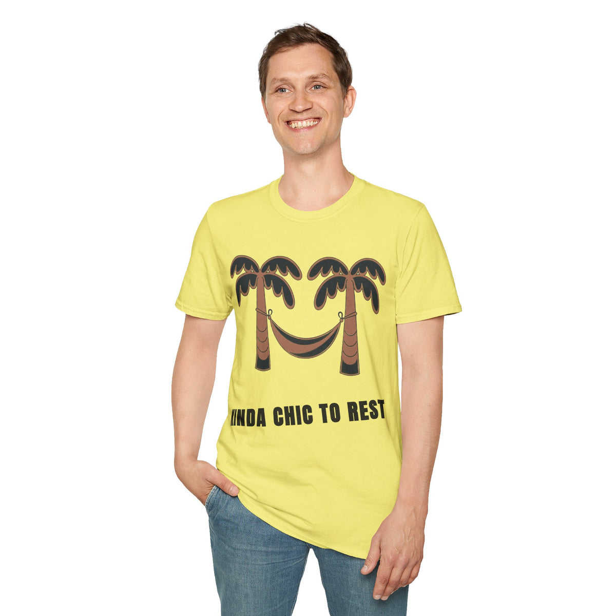 Palm Trees & Hammock T-Shirt — "Kinda Chic to Rest" Tropical Relaxed Tee - Trending Now - September 2026