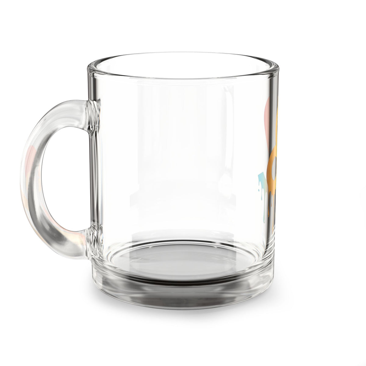 Leo Zodiac Glass Mug — Colorful Drip Horoscope Coffee Cup (10oz)