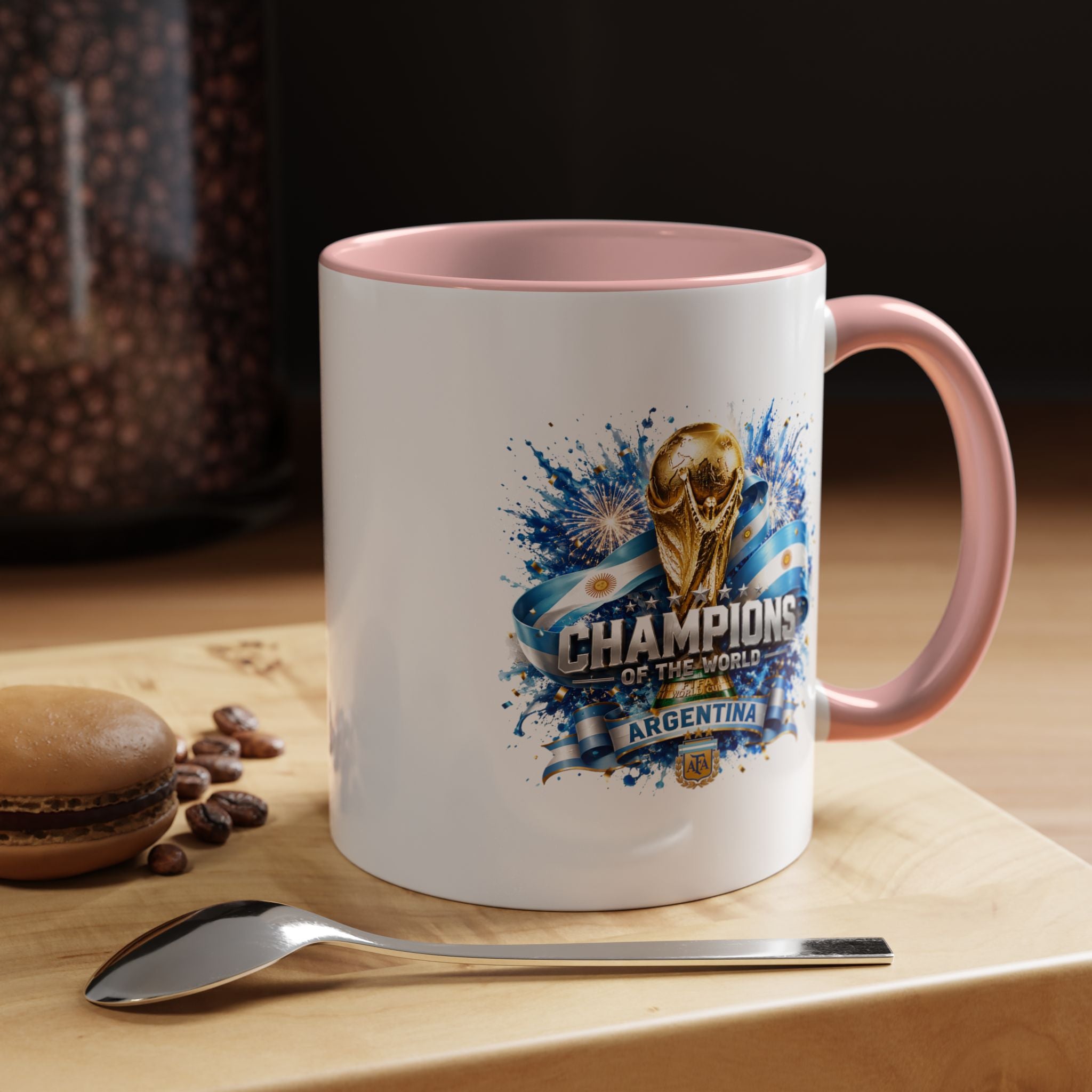 Argentina World Cup Champions Coffee Mug — 'Champions of the World' Accent Mug