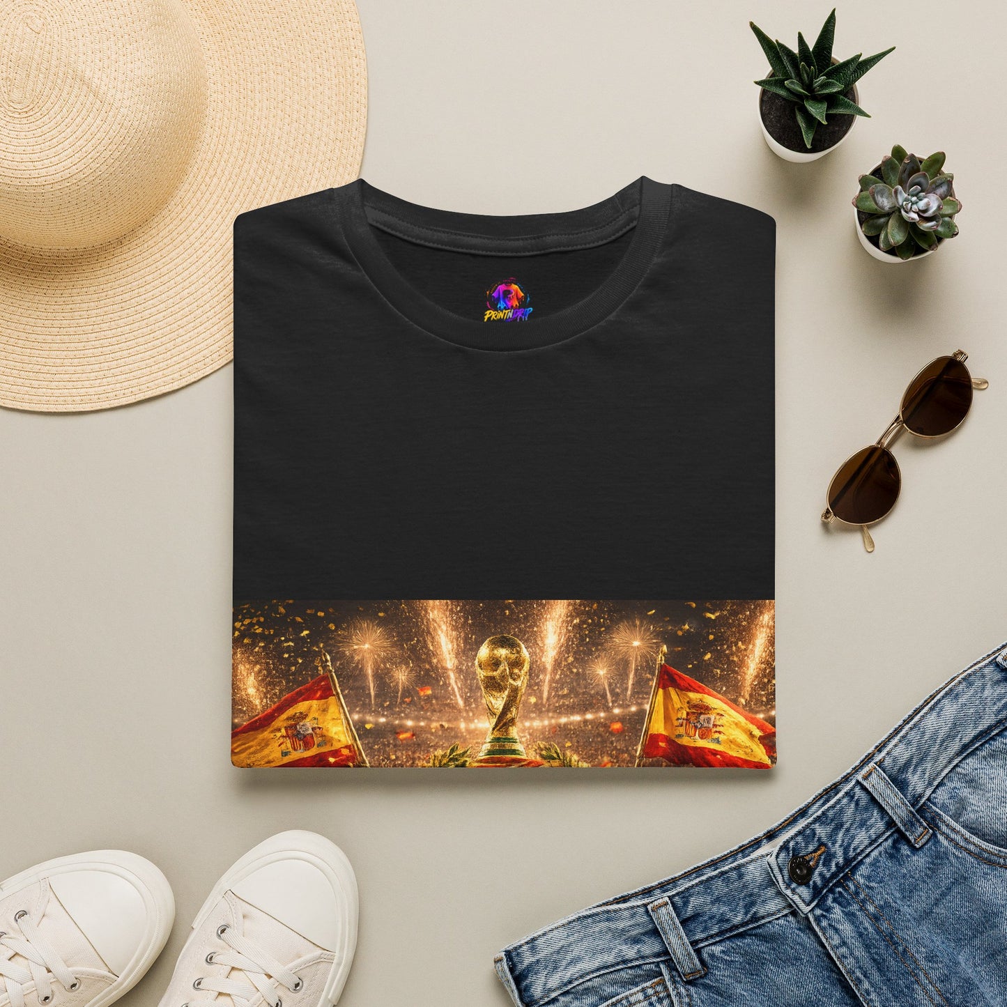 World Cup Champions T-Shirt — Spanish Football Victory Design