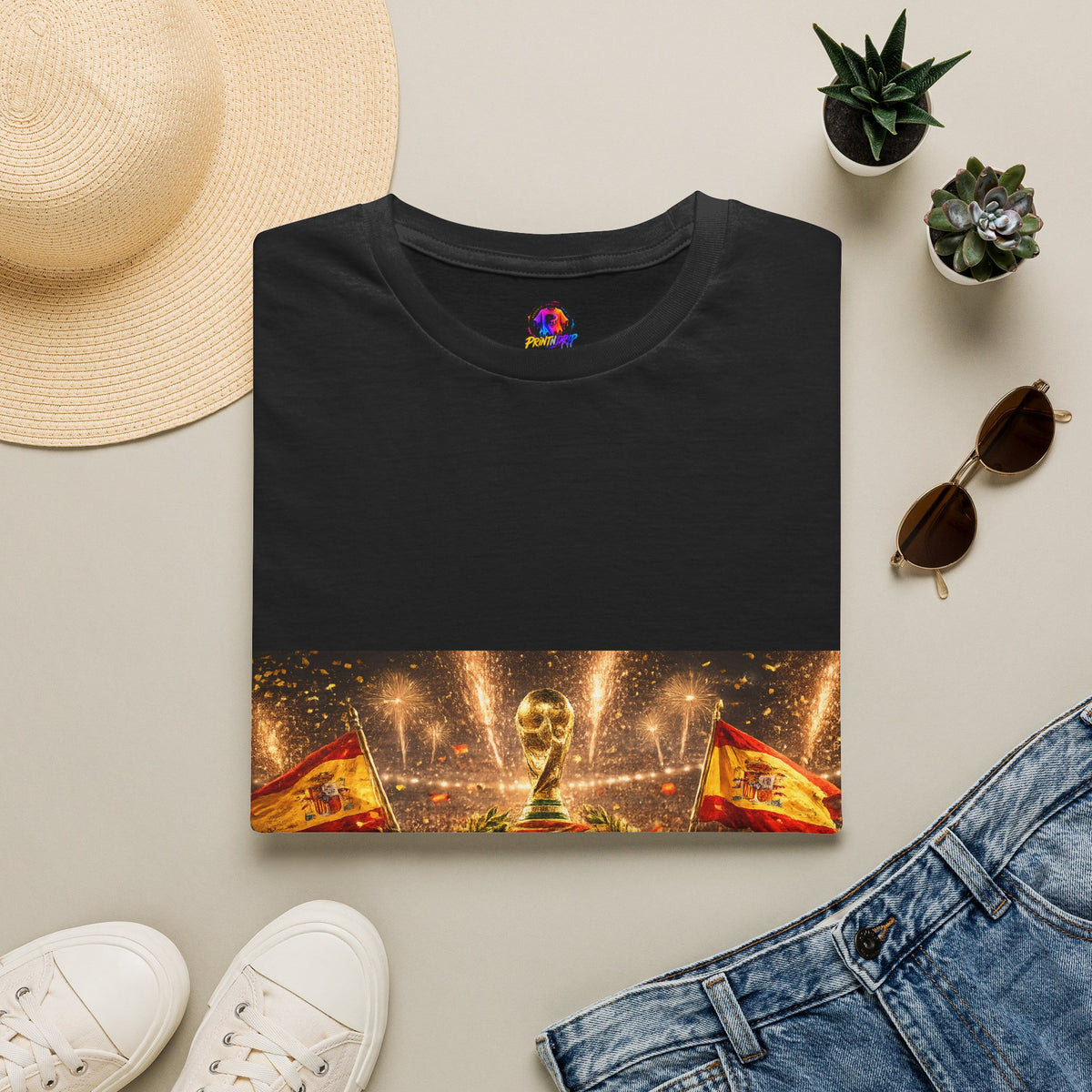 World Cup Champions T-Shirt — Spanish Football Victory Design