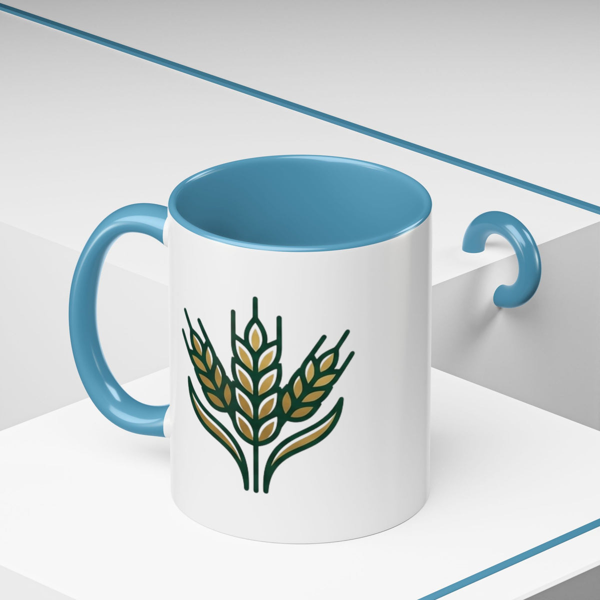 Virgo Zodiac Wheat Ear Accent Coffee Mug – Rustic Farmhouse Tea Cup