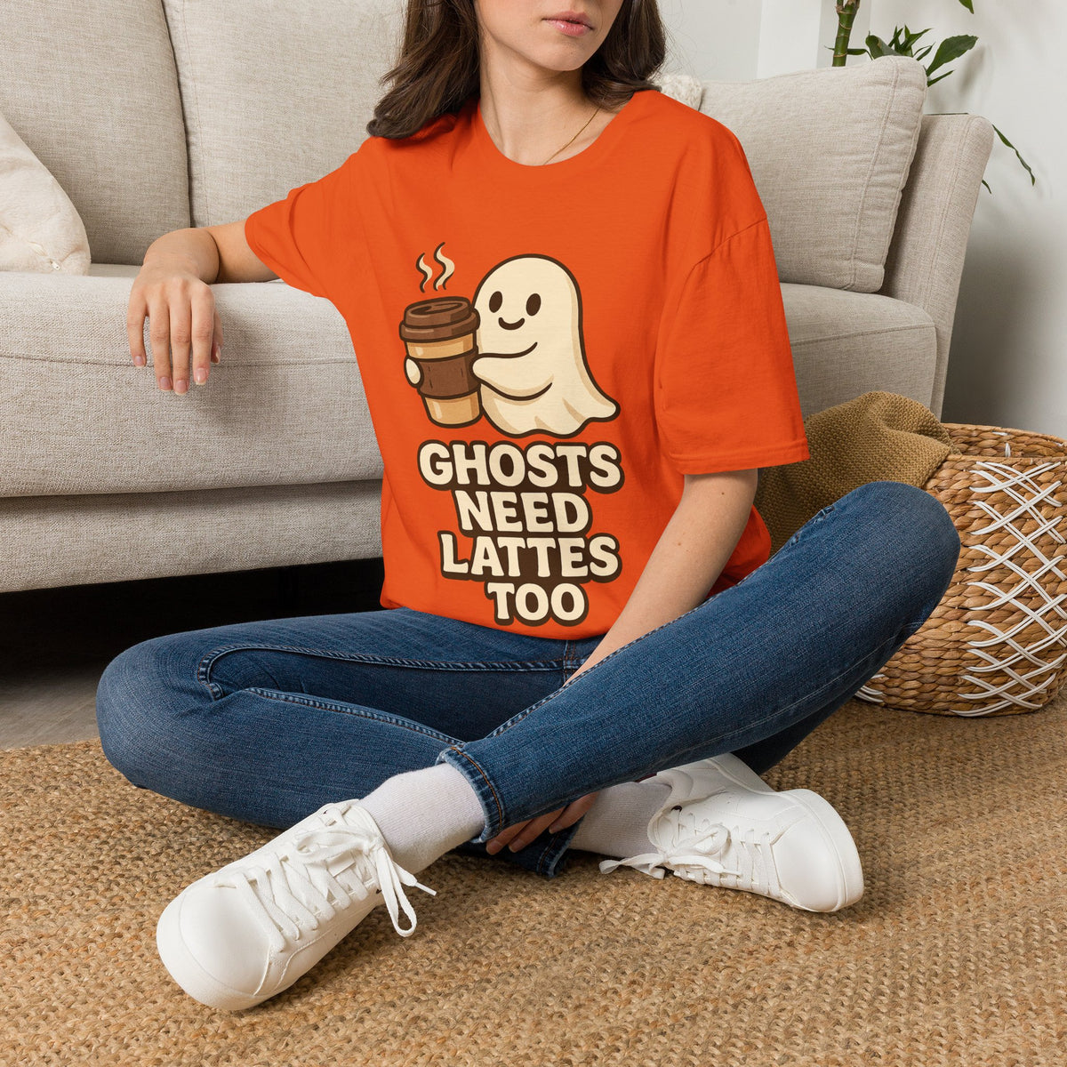Ghosts Need Lattes Too T-Shirt - Trending Now - August 2026