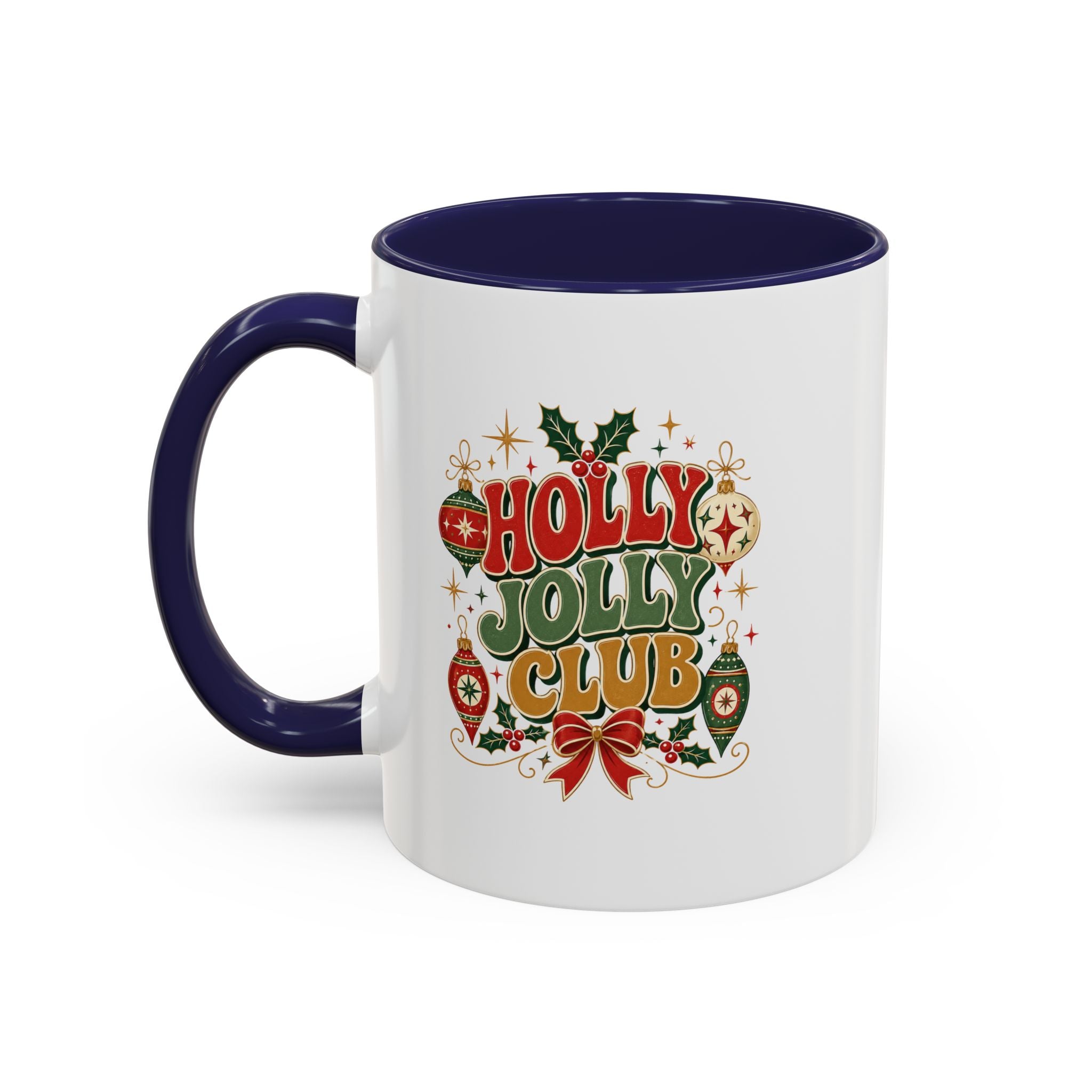 Accent Coffee Mug Holly Jolly Club
