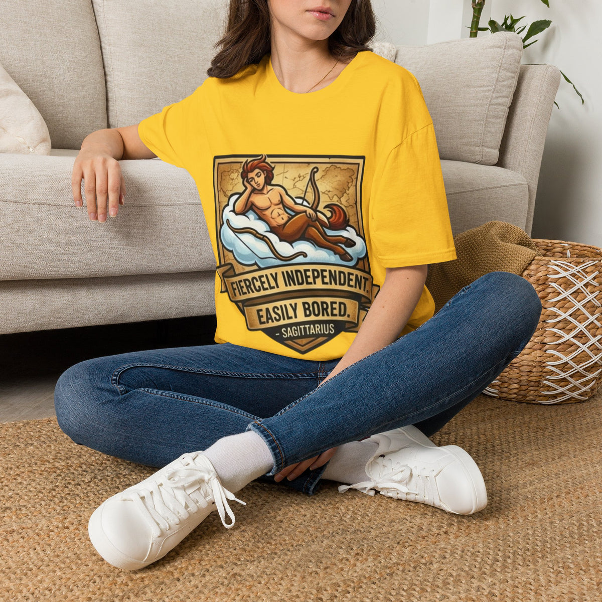 Sagittarius Zodiac T‑Shirt — Fiercely Independent, Easily Bored Astrology Tee