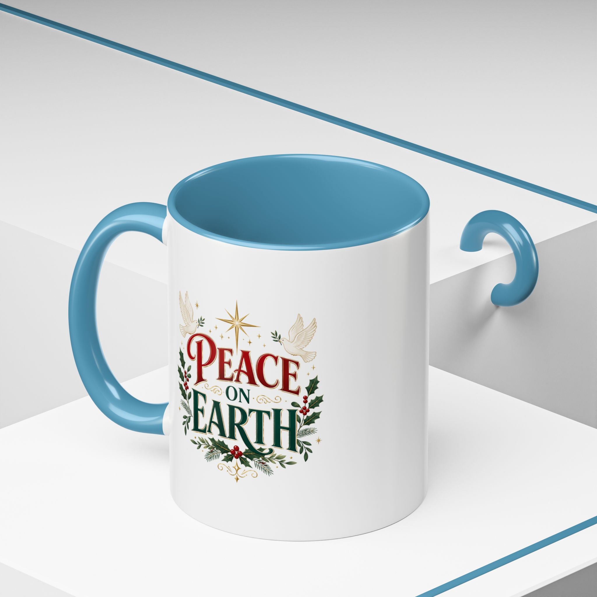 Peace on Earth Coffee Mug — Holiday Christmas Accent Mug