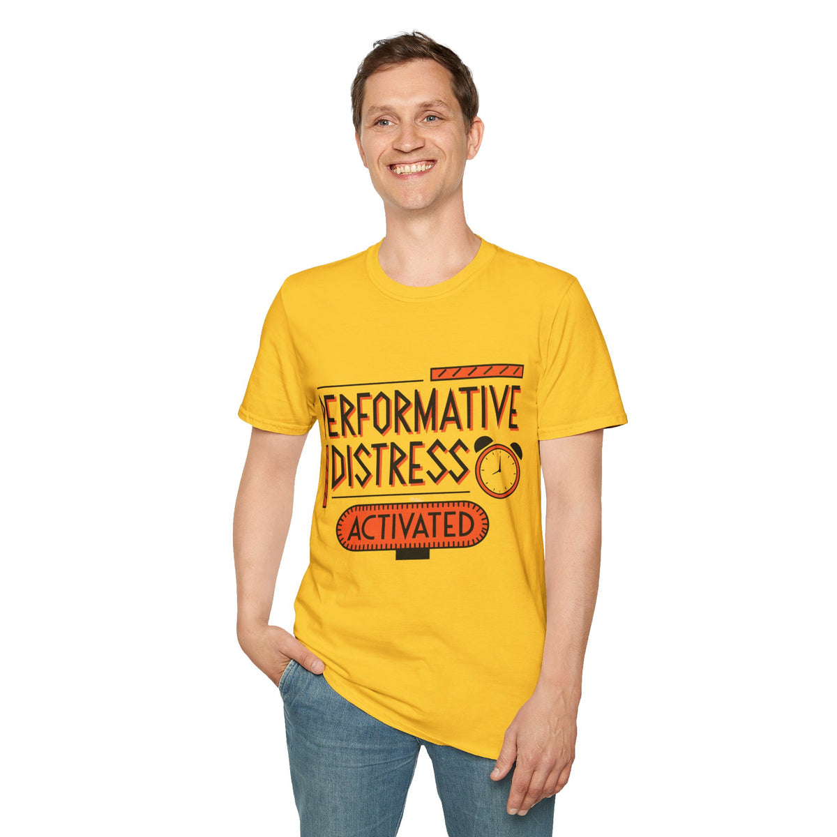 Performative Distress Activated T-Shirt - Trending Now - August 2026