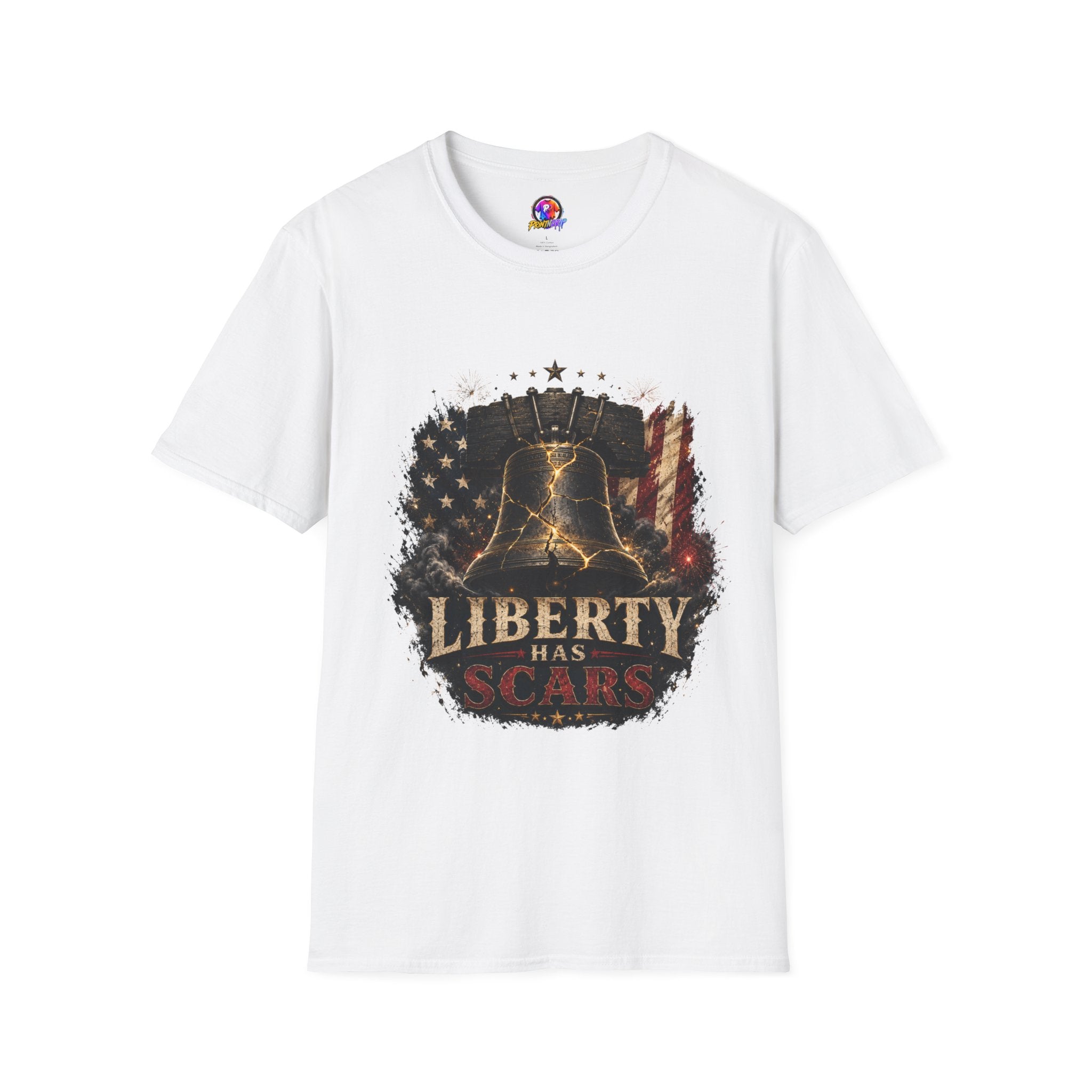 Liberty Has Scars T-Shirt — Vintage Liberty Bell Patriotic Tee